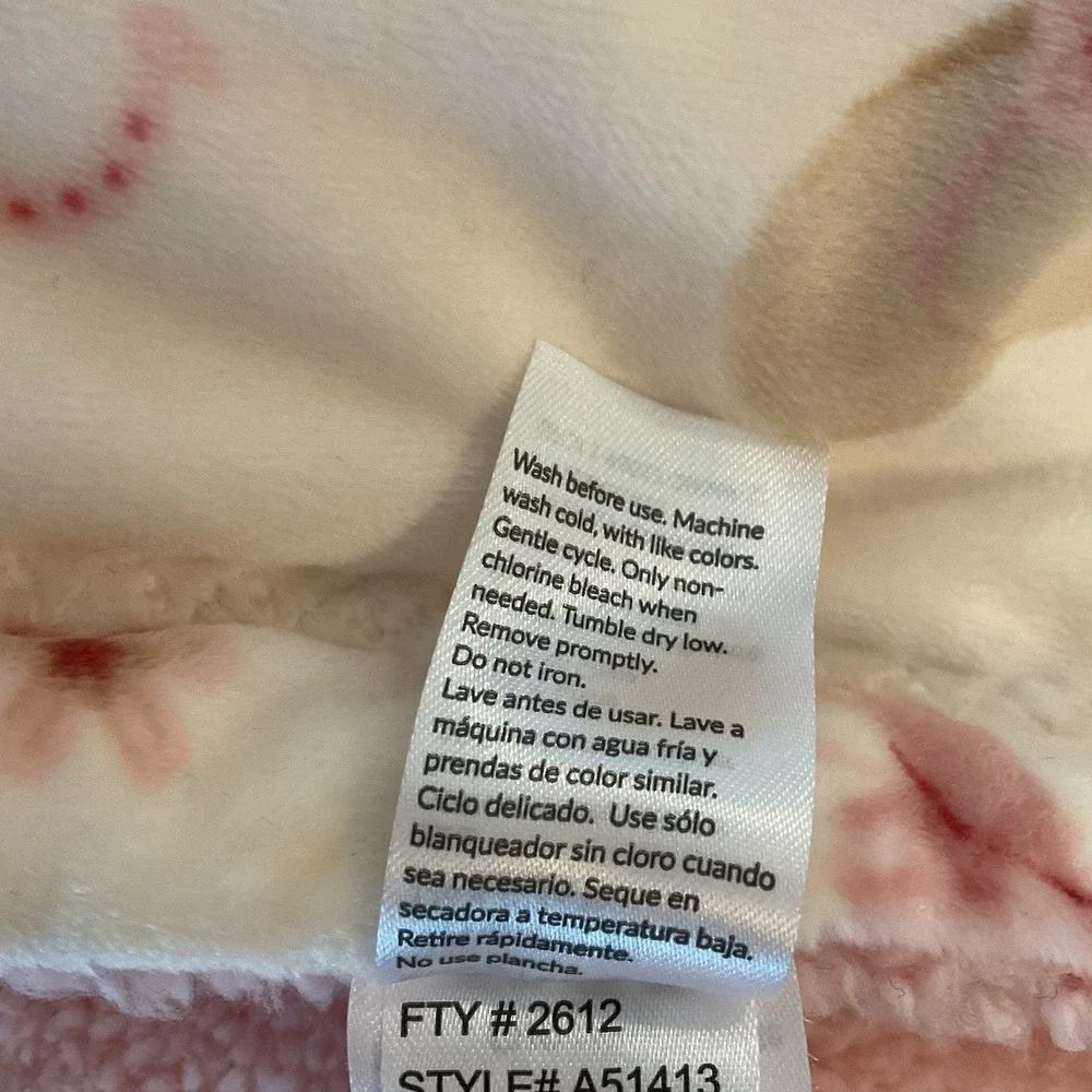 Baby Starters Girls Cowgirl Blanket Pink Western Reversible Boots Hat 30 X 40